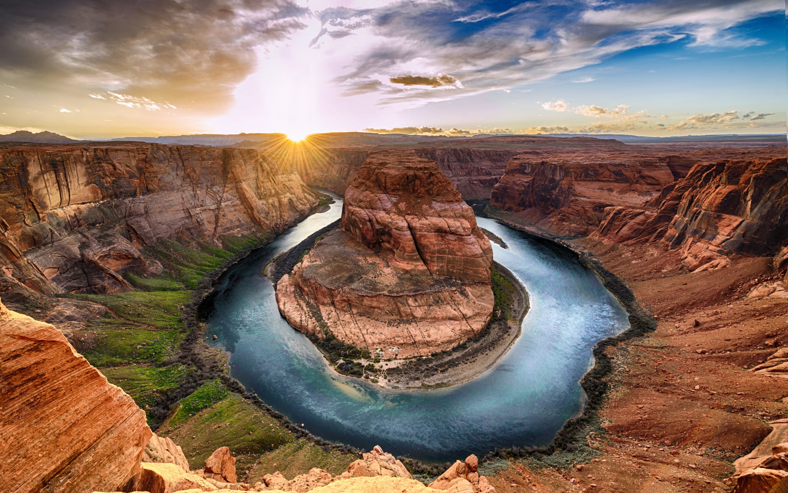 Sunset,Moment,At,Horseshoe,Bend,Grand,Canyon,National,Park.,Colorado